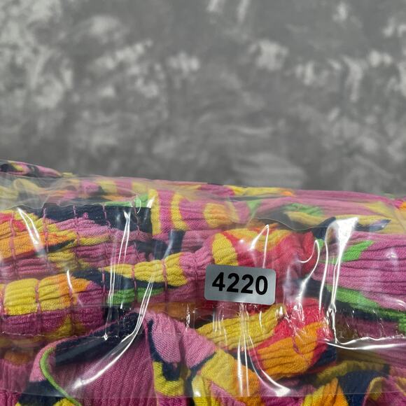 Lucy Yak Pink Hearts Psyc Crop Top 20 Pants XL 70s Groovy Retro Stretch Funky - Picture 15 of 15